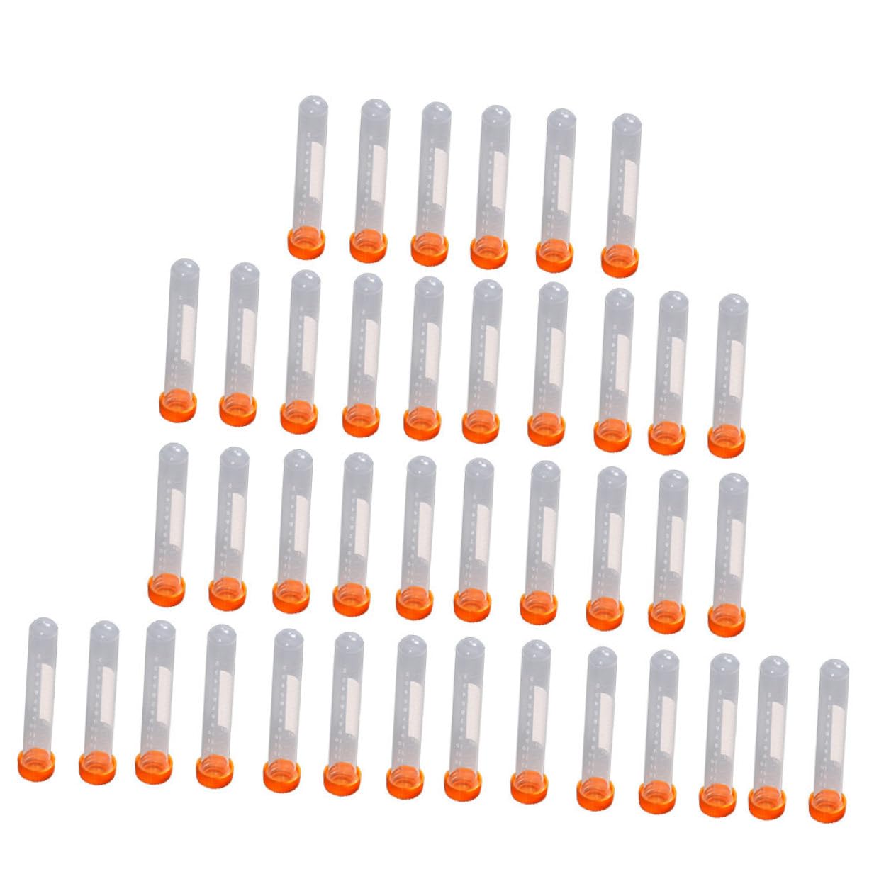 Cabilock Lot de 100 Tubes à Centrifuger de 15 Ml en Polyéthylène Bouchons à Vis Étanches, Tubes Transparents, Adaptés aux Expériences de Laboratoire et Usage Scientifique Couleur Aléatoire