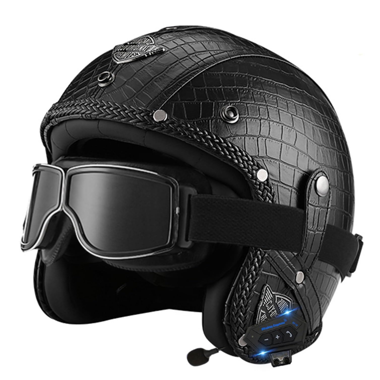Casque rétro de mobylette Bluetooth idéal pour les balades en scooter urbain