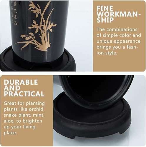 Miniatura 4 de Maceta de orquídea de estilo chino Macetas Cactus Bonsai Contenedor para Pothos Spider Orchid con bandeja Maceta de jardín