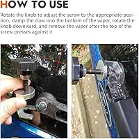 Vista 6 de Herramienta de extracción de brazo de limpiaparabrisas para limpiaparabrisas Escobilla de limpiaparabrisas Brazo Extractor de brazo de ajuste