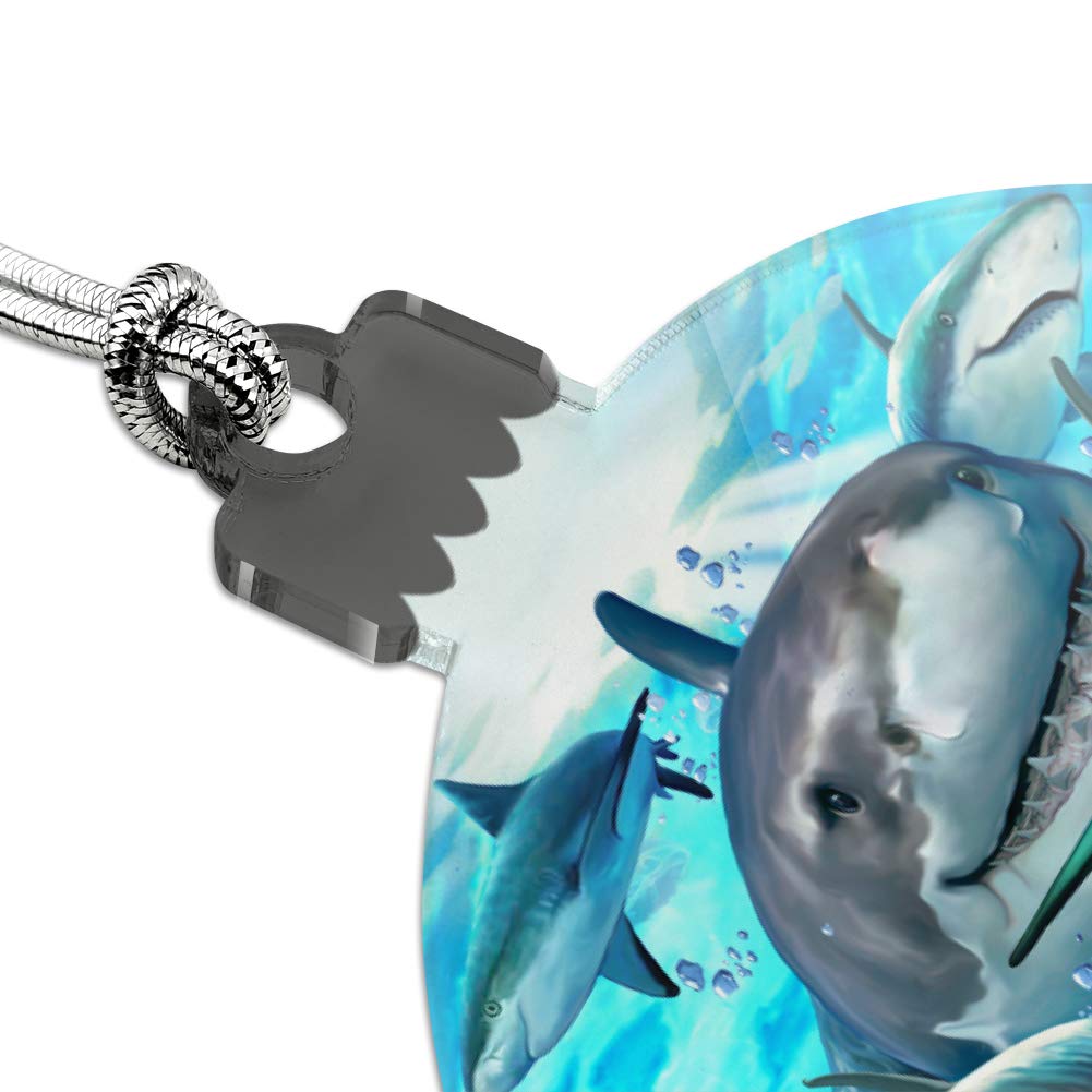 GRAPHICS & MORE Shark Ocean Selfie Acrylic Christmas Tree Holiday Ornament
