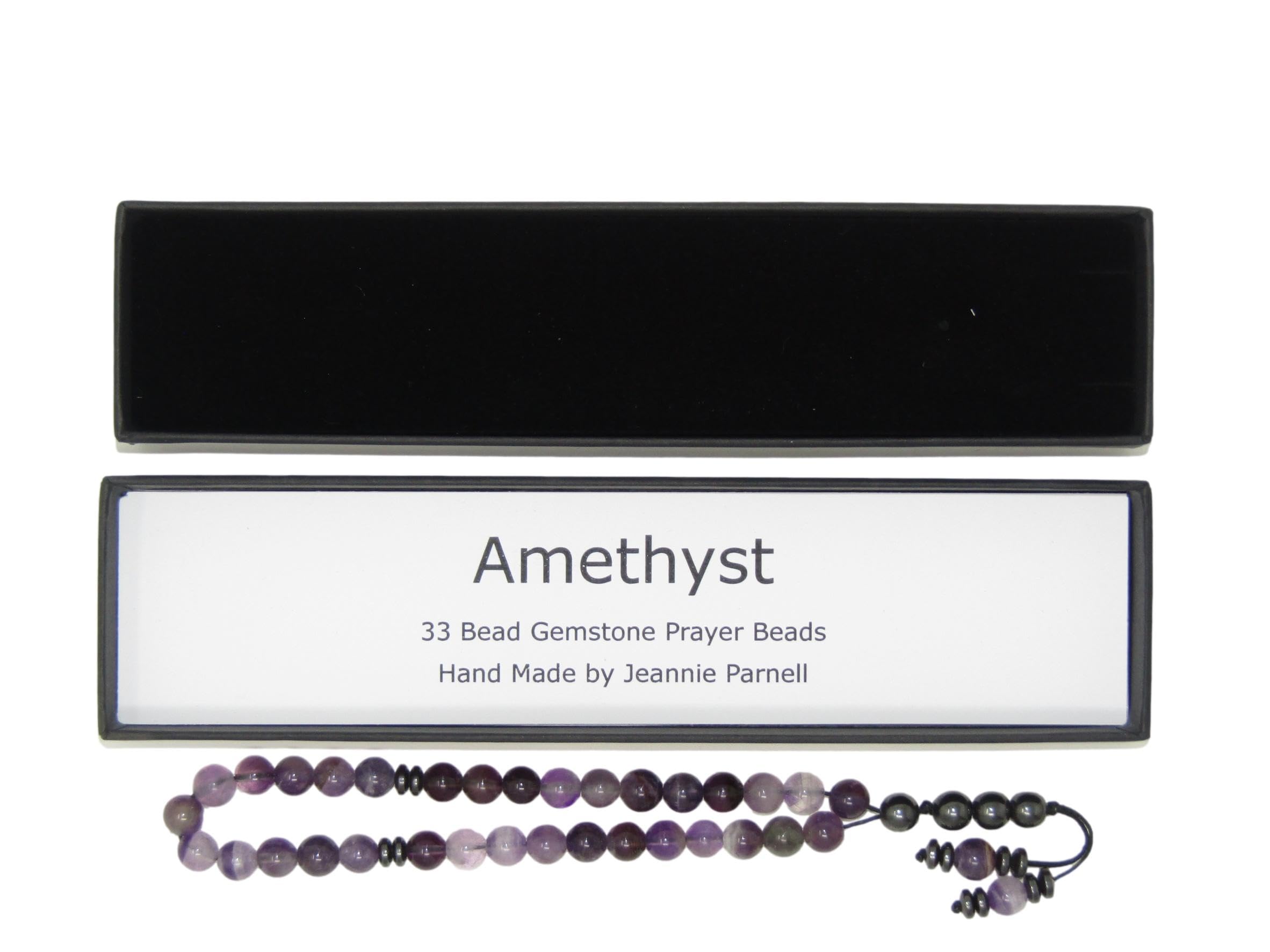 N1 BPAM Prayer Beads 8mm Amethyst Gemstone Beads and Accessories in Gift Box Handmade Design by Jeannieparnell - Image 3