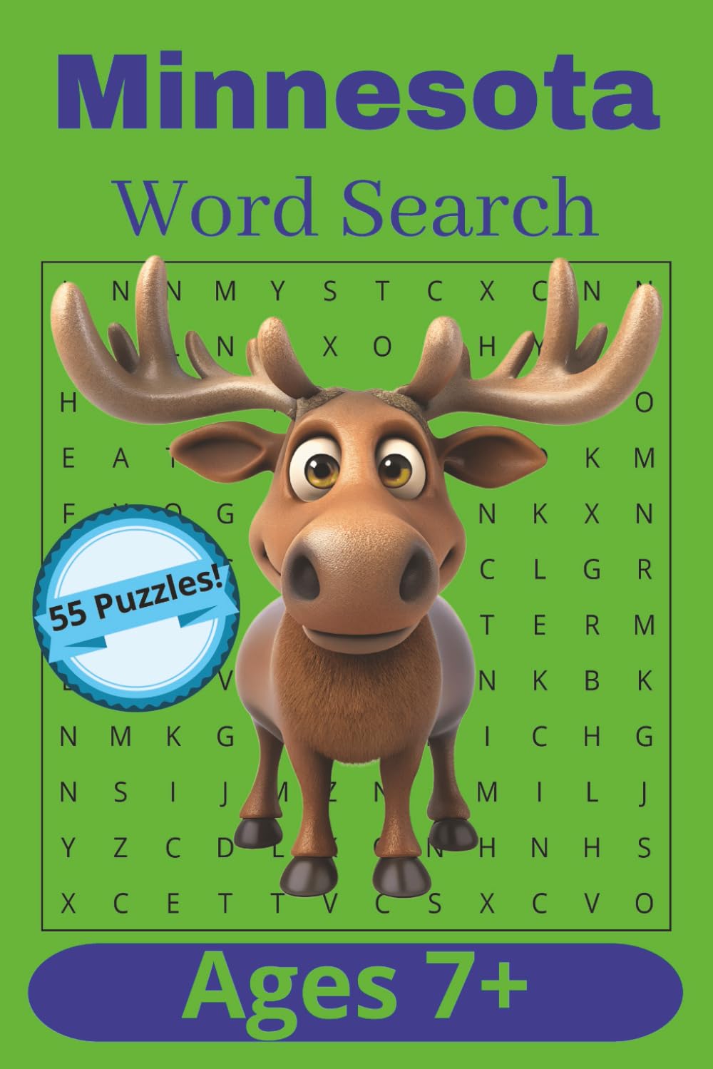 Minnesota Word Search Puzzle Book-55 Puzzles: Minnesota Word Find Puzzle Book, 110 Pages