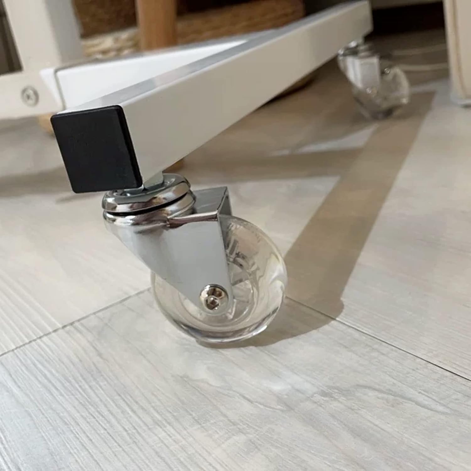 Set di 4 ruote girevoli per cancelli in legno resistenti da 75 mm, con perni filettati M8 x 15 e M10 x 15, ruote girevoli in gomma per una mobilità esterna liscia