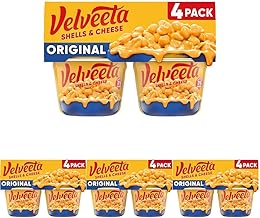 Velveeta Shells & Cheese Original Microwavable Macaroni and Cheese Cups (4 ct Pack, 2.39 oz Cups) (Pack of 4)