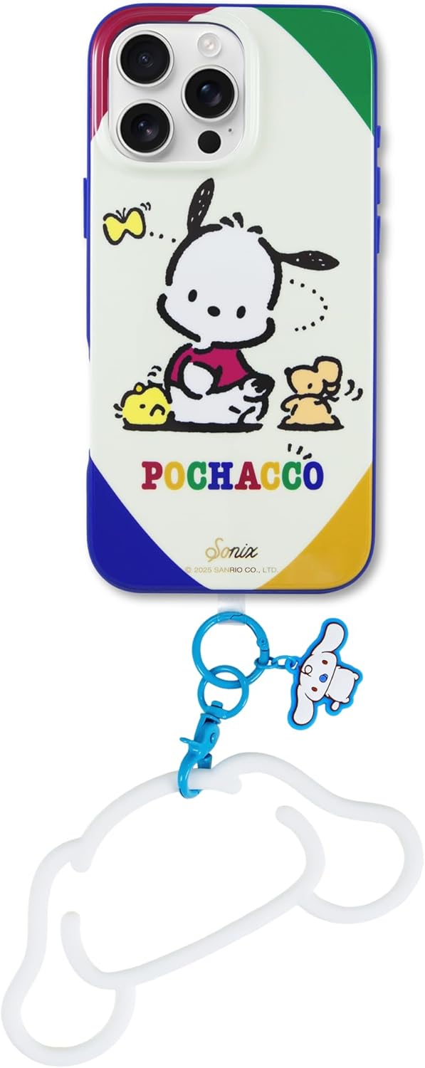 Sonix x Sanrio Silicone Phone Wristlet/Bracelet (Cinnamoroll) + Case for iPhone 16 Pro Max (Classic Pochacco)