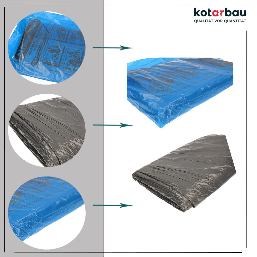 KOTARBAU® 50er Set Abdeckfolie 4x5m Stark Staubschutzfolie Baufolie Plastikplane Allzweck-Folie Malerplane Malerfolie für Renovierung und Umzug