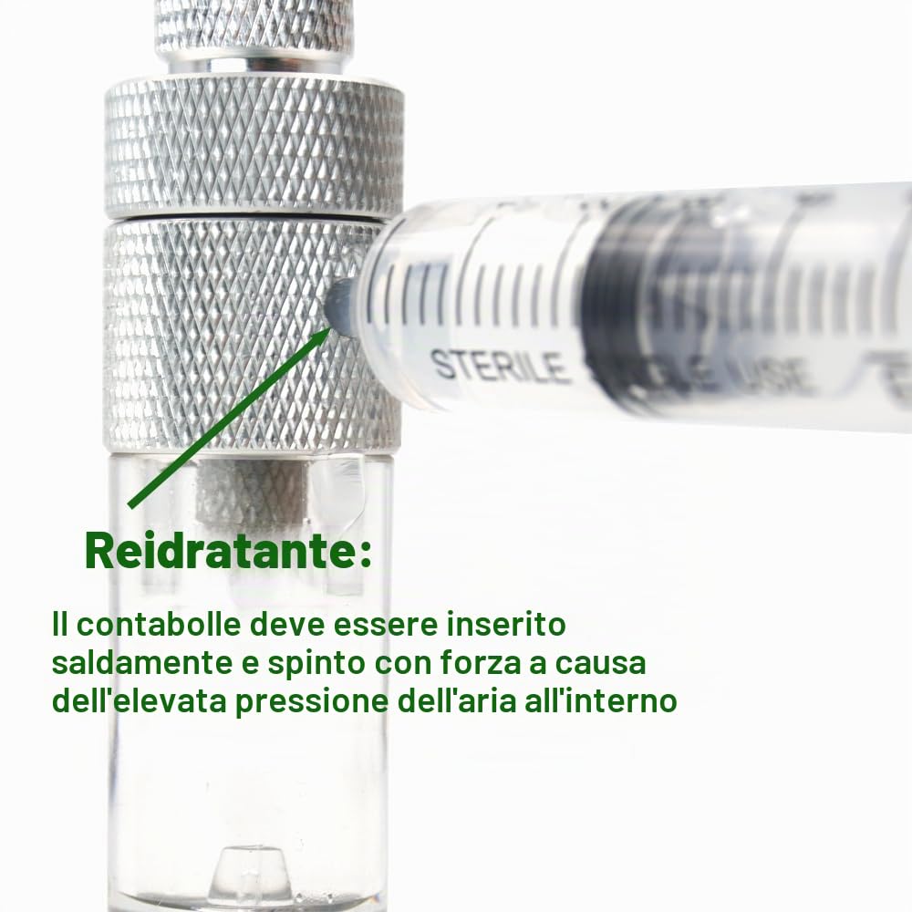 LINLAN Facile Riempimento d'Acqua Contabolle di CO2 con Valvola di Ritegno e Aggiunta d'Acqua per Regolatore di CO2 per Acquario Piantumato (Connessione del Tubo dell'Aria)