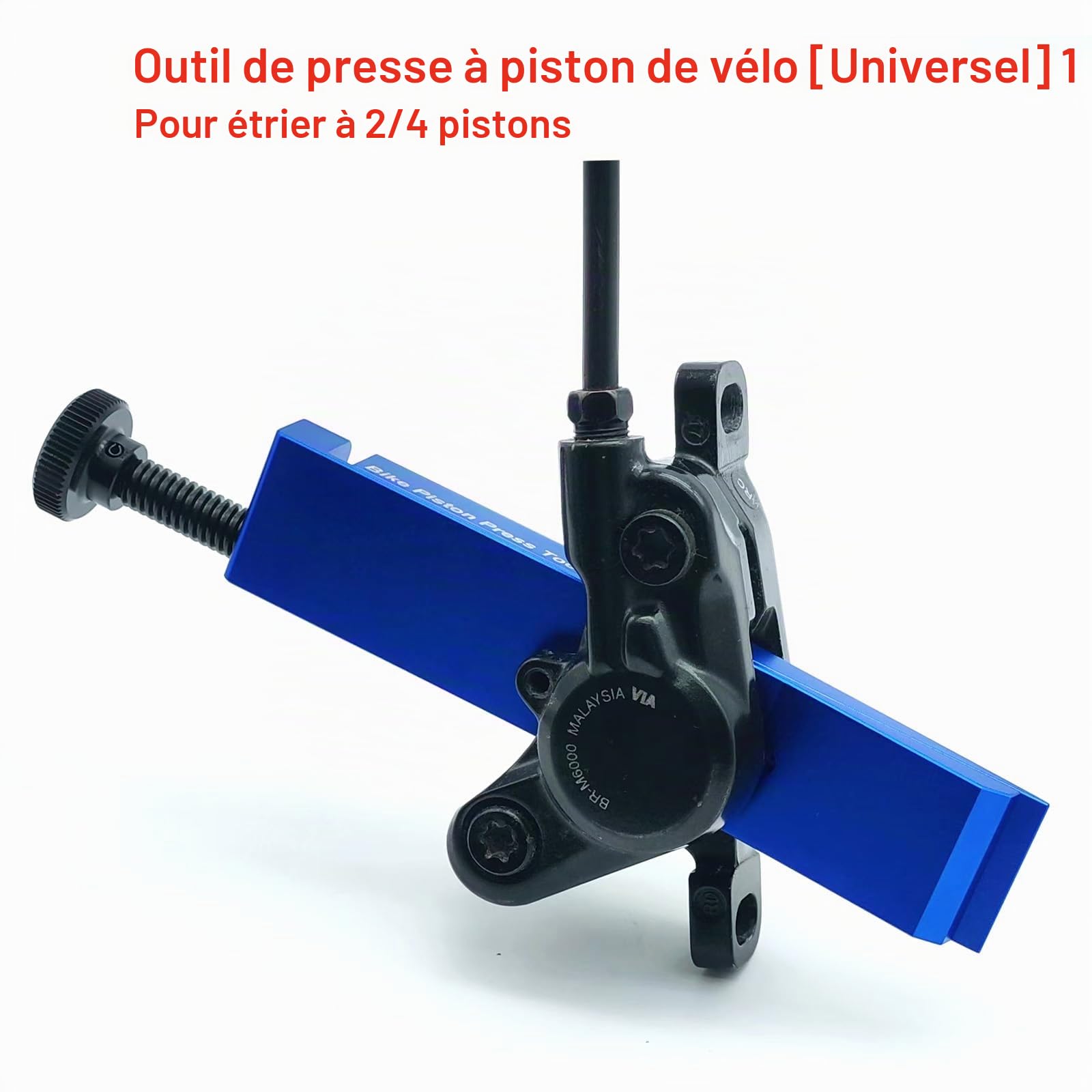 Outil de Presse à Piston de vélo pour Shimano, Outil de Frein pour étrier de Frein à Disque pour Shimano, pour Shimano 2 Pistons/4 Pistons, Largeur 0,95 pouce/24 mm, Universel,Blue