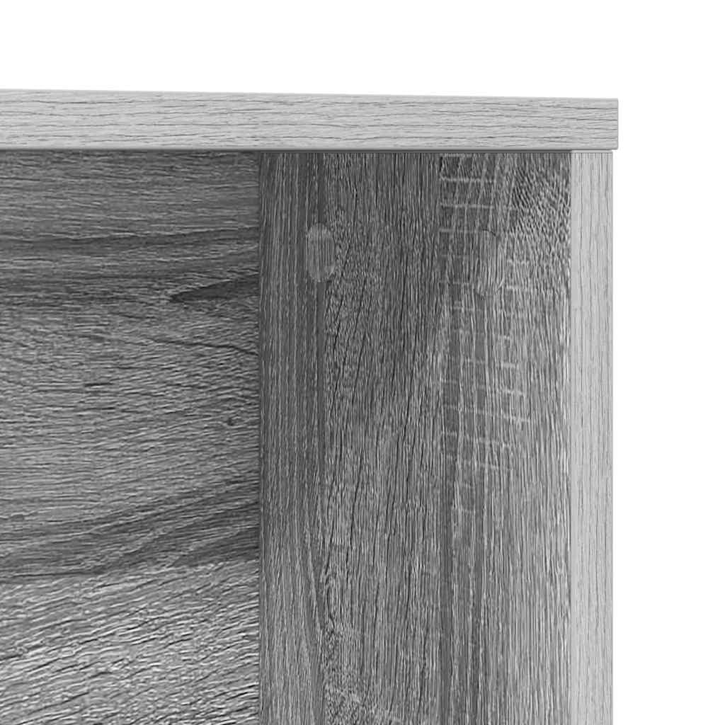Scrivania grigio Sonoma 91 x 50 x 149 cm, materiale in legno, resistente, con 2 ripiani, ideale per casa, ufficio, studio e giochi, stile moderno, sacco di spazio