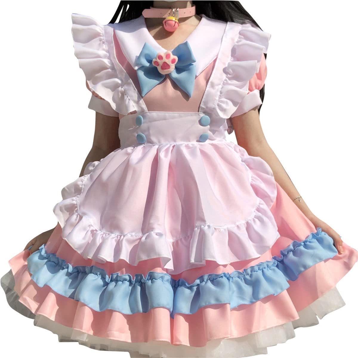 Robe Lolita Victorienne Rose aux finitions soignées de princesse vintage imprimée