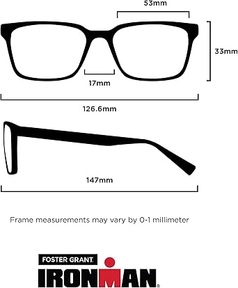 IRONMAN mens Momentum Rectangular Reading Glasses