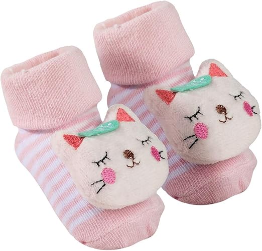 Meias Antiderrapantes com chocalho - Gatinho