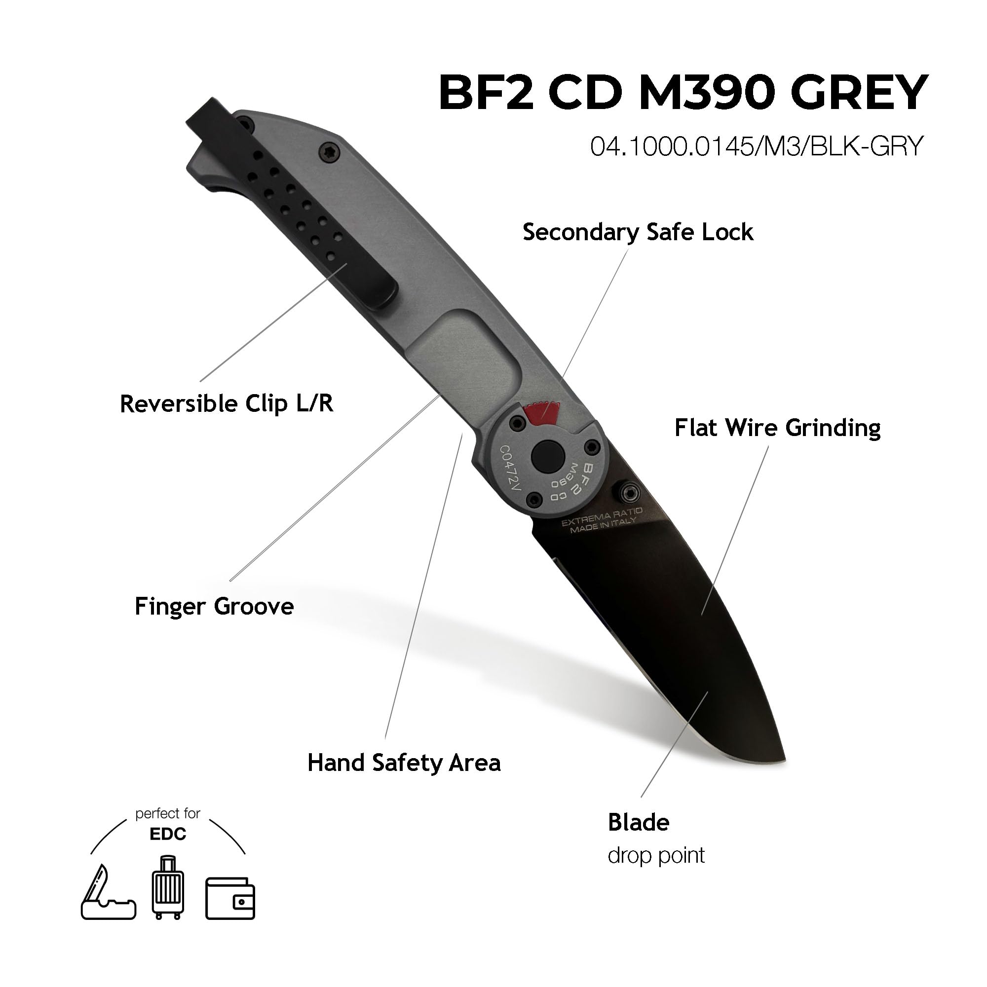 EXTREMA RATIO BF2 ナイフ Extrema Ratio BF2 CD Folding Knife | Heinnie Haynes