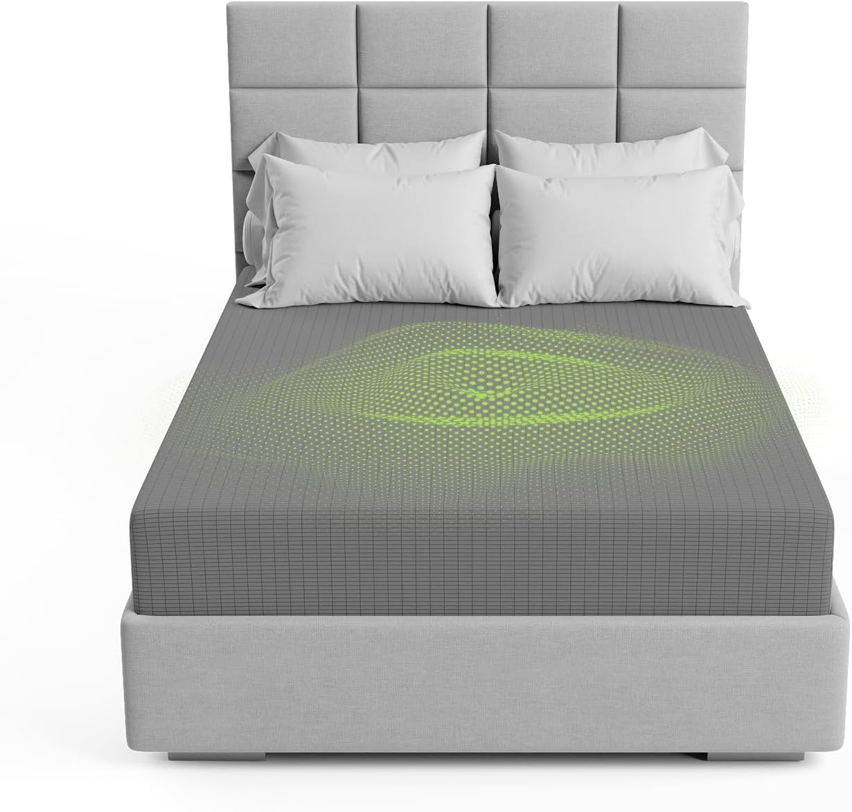 The Grounding Co. Fitted Terra Grounding Sheets Twin XL Size – Premium Organic Cotton Earthing Sheet with Silver-Infused Threads– for Sleep, Recovery & Wellness - White