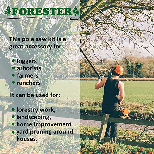 Forester Long Reach Pole Saw Scabbard - Boom Mount Power Pole Saw Holder Five Piece Long Reach Scabbard Combo For Fairmont Altec Reliable Pole Saw Attachment Pole Chainsaw Parts Polesaw Attachments #TOP3