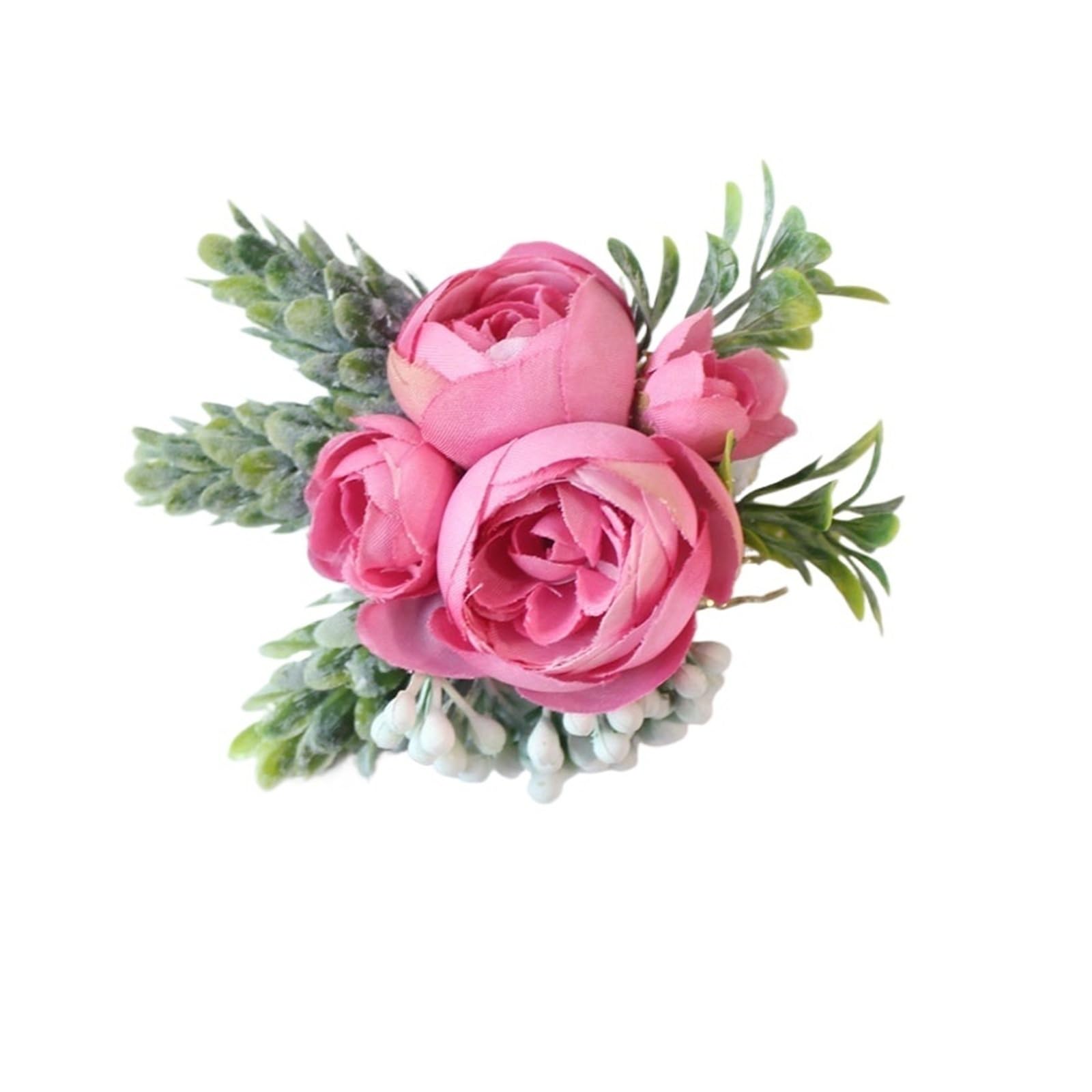 MQFBNNP Wedding boutonniere Meldel Rose Bud Wrist Corsage Hand Flower Man Boutonniere(Wrist flower-C)