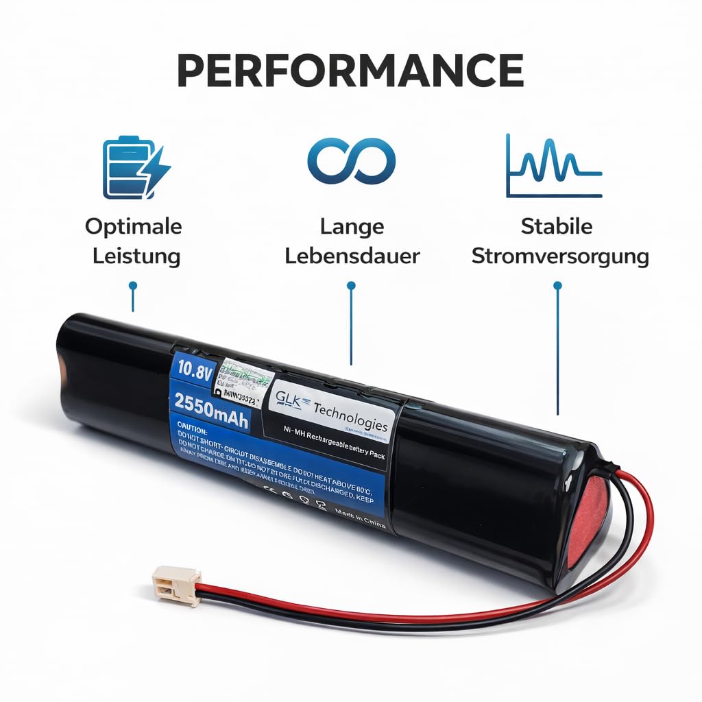 GLK-Technologies® | 10,8V / 2550mAh verbesserter | High Power Akku für Velux Solarfenster Dachfenster Rollladen mit 9 AA Zellen NiMH mod. 946933/946930 / 846933 BJ2026
