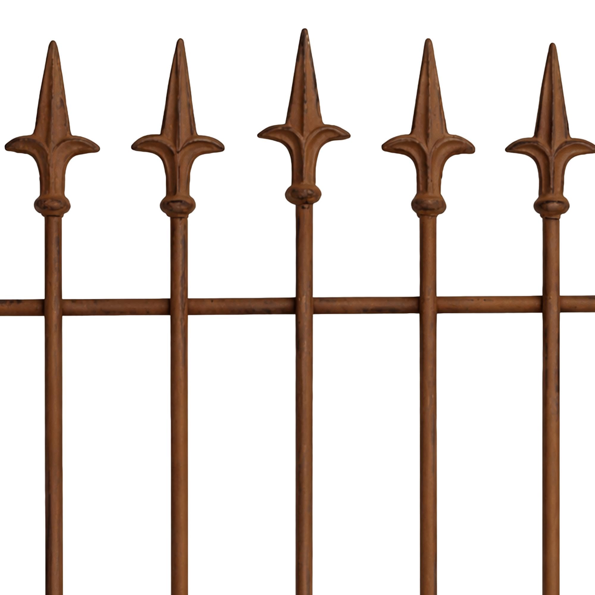 CLP Rankgitter 2er Set Metall 100x50 cm Elisa, Kletterhilfen stabil für Rosen und Efeu, Pflanzgitter im Jugendstil, Rankhilfen für Garten, Farbe:antik braun