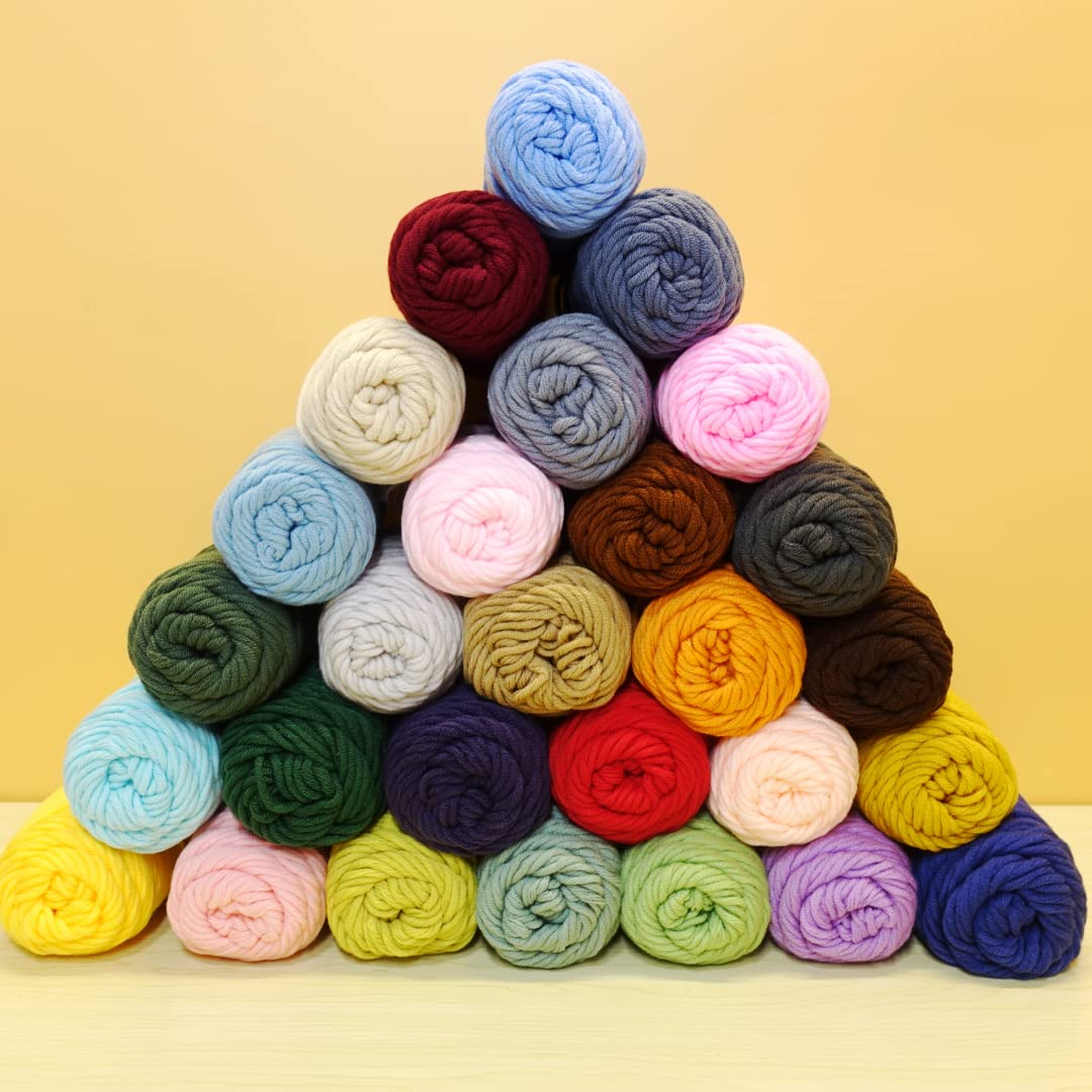 Dzianiny ręcznie robione, Przędza kępkowa o grubości 3 mm, kłębek włóczki wadze 100 g, zestaw włóczek wielokolorowych(28 Colors)