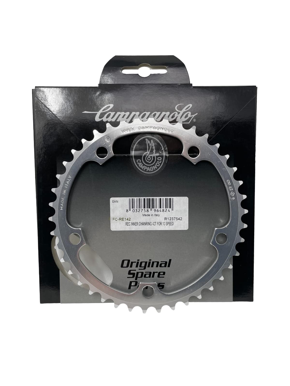 Hard To Find Bike Parts CAMPAGNOLO RECORD/CHORUS 42T FC-RE142 10 SPEED SILVER CHAIN RING BCD 135MM