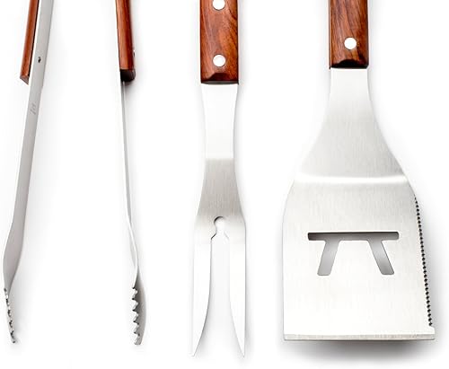 Miniatura 2 de Outset QB00 BBQ, 1 EA, juego de herramientas de palisandro de 3 piezas