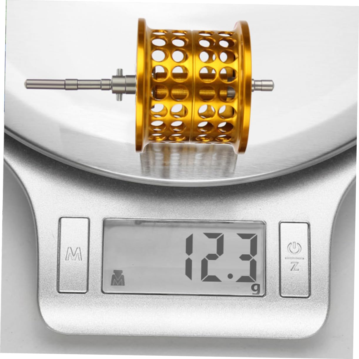 Low-Profile Reel Aeronautical Aluminum Wheel with Micro Fishing Wire Cup for Ocean Lake River and Stream Fishing Golden