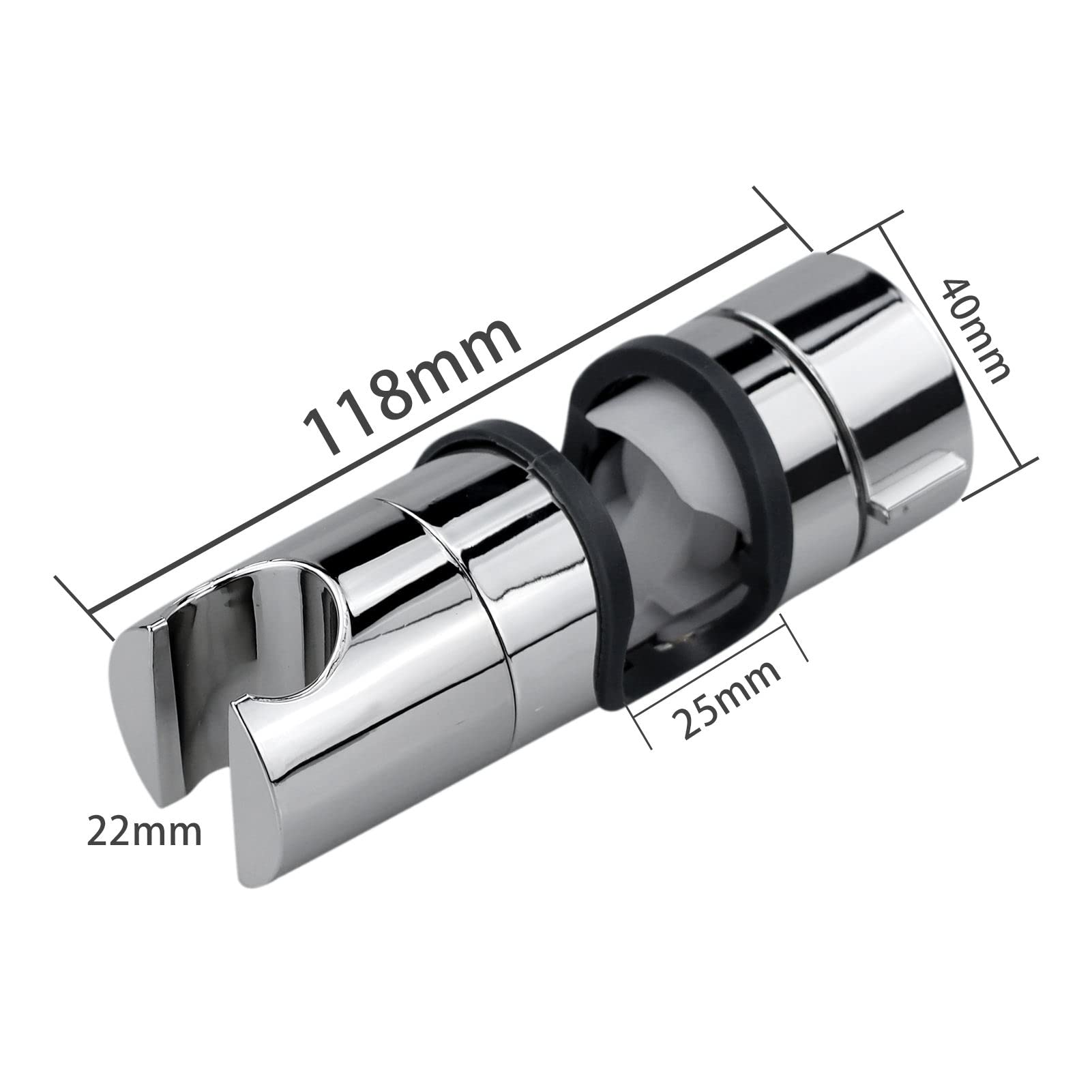 Supporto Doccia Regolabile 19-25 Mm - Cromato, Per Barra Doccia Saliscendi - Foto 10