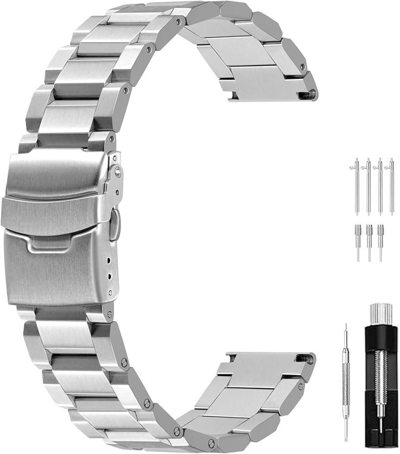 Amazon.com: Juntan 20mm Watch Band Stainless Steel Quick Release