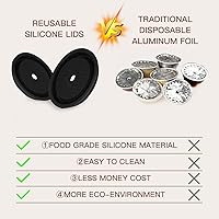 Vista 5 de Tapas de cápsula de café reutilizables para cápsulas originales de Nespresso Vertuoline, tapas de silicona de grado alimenticio para cualquier