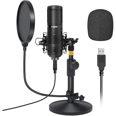Amazon Maono マイク Usbマイク コンデンサーマイク Pc用マイク 192khz 24bit マイクセット 高音質 高音質 単一指向性 マイクスタンド付き 録音 生放送 Youtube ゲーム実況 Zoom Au Pm420t コンデンサ 楽器 音響機器