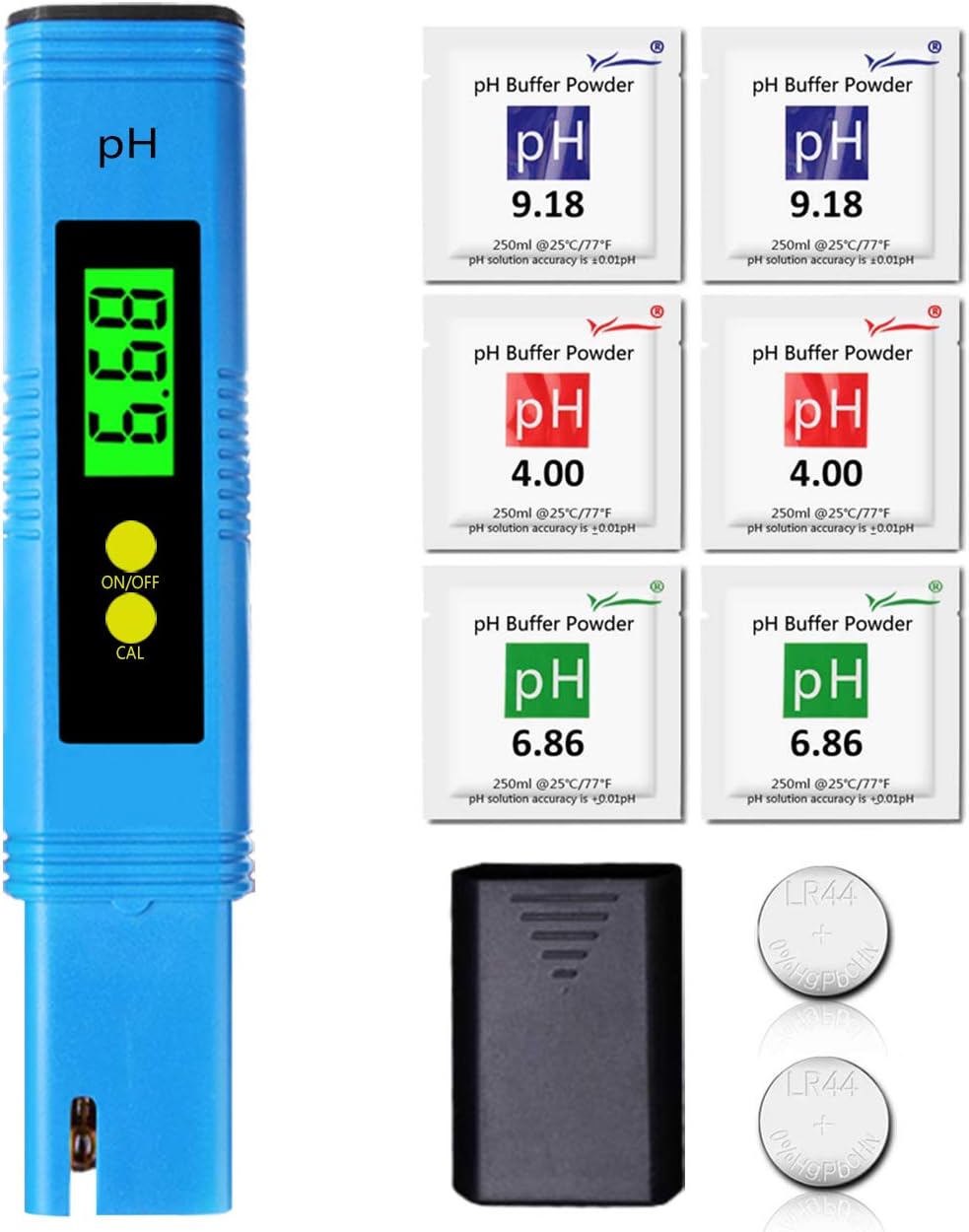 Digital pH Meter Tester,High Accuracy +/- 0.01, 0-14Ph ATC PH Hydroponics Pen for Water Soil Urine Brewing Aquarium Pool, Ph Measurement Kits
