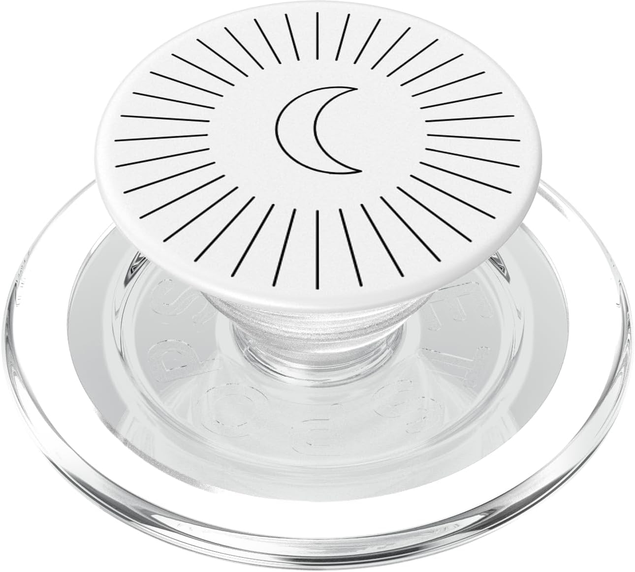 Moon and Sun Lunar White PopSockets MagSafe PopGrip for iPhone