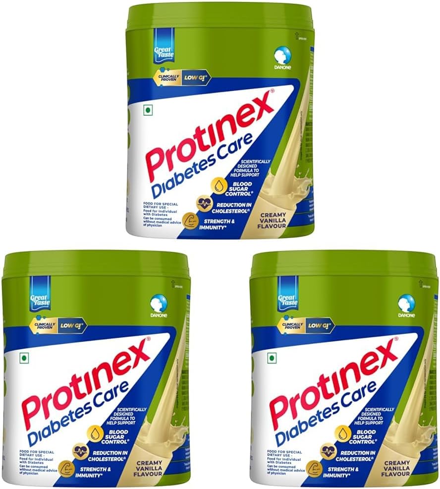 Diabetes Care Drink Mix For Adults-(Vanilla Flavor,400 Gms,Jar) With Vital Nutrients,protin and high fibre to help Blood Sugar Control,Weight & Strength,Powder,3 count,16 servings