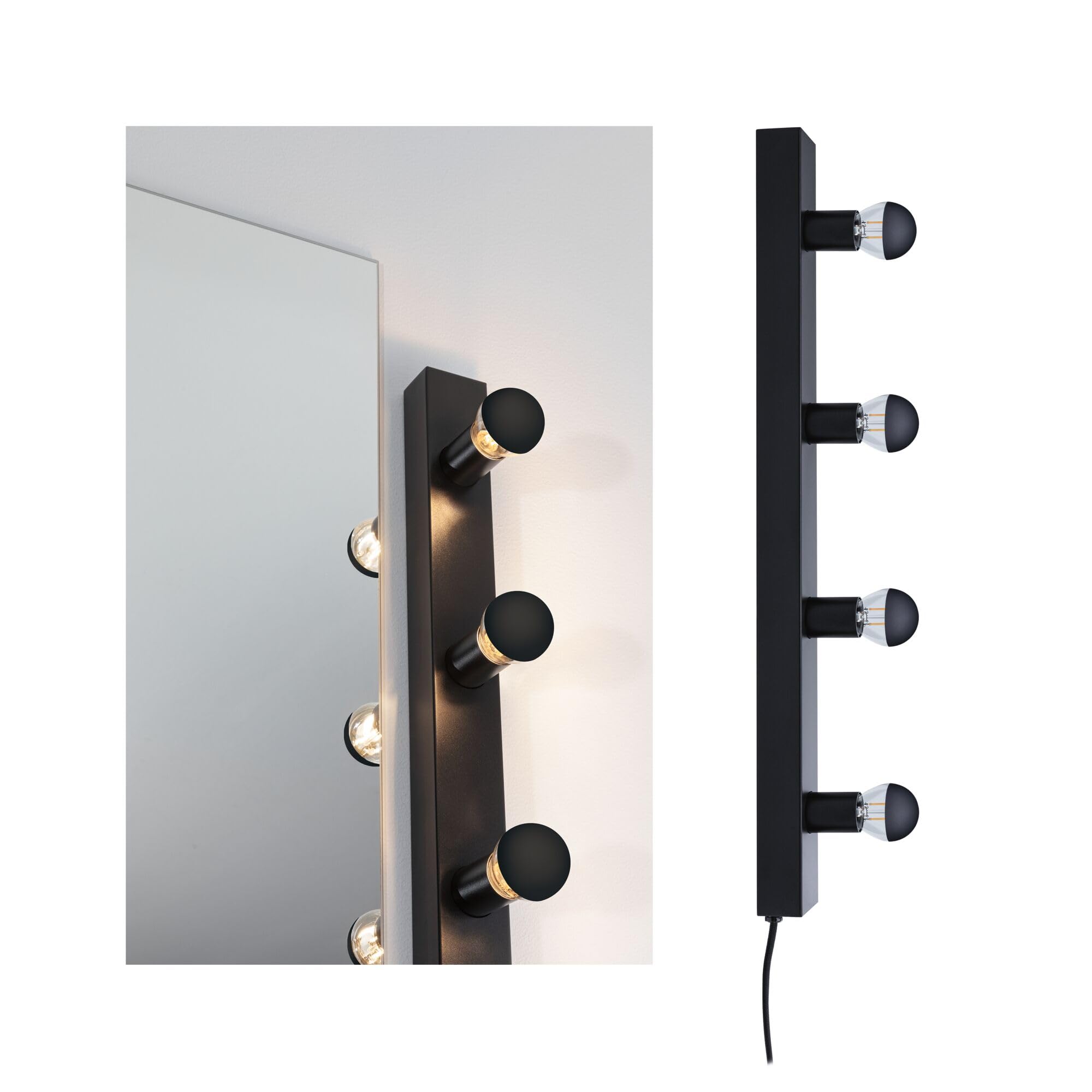 Paulmann 80101 Spiegelleuchte E14 230V max. 4x40W dimmbar Schwarz