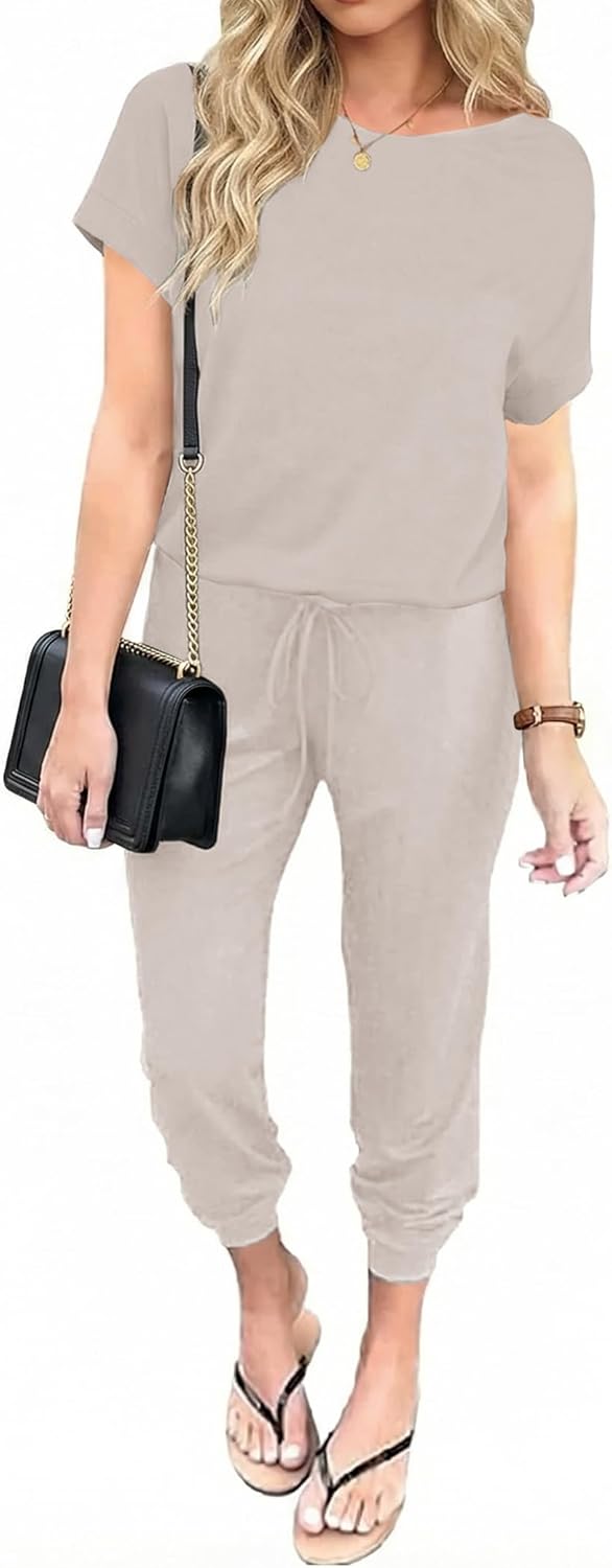 Ekouaer Jumpsuits for Women Dressy Summer Romper Casual Spring Vacation Outfits 2026 One Piece Travel Clothes