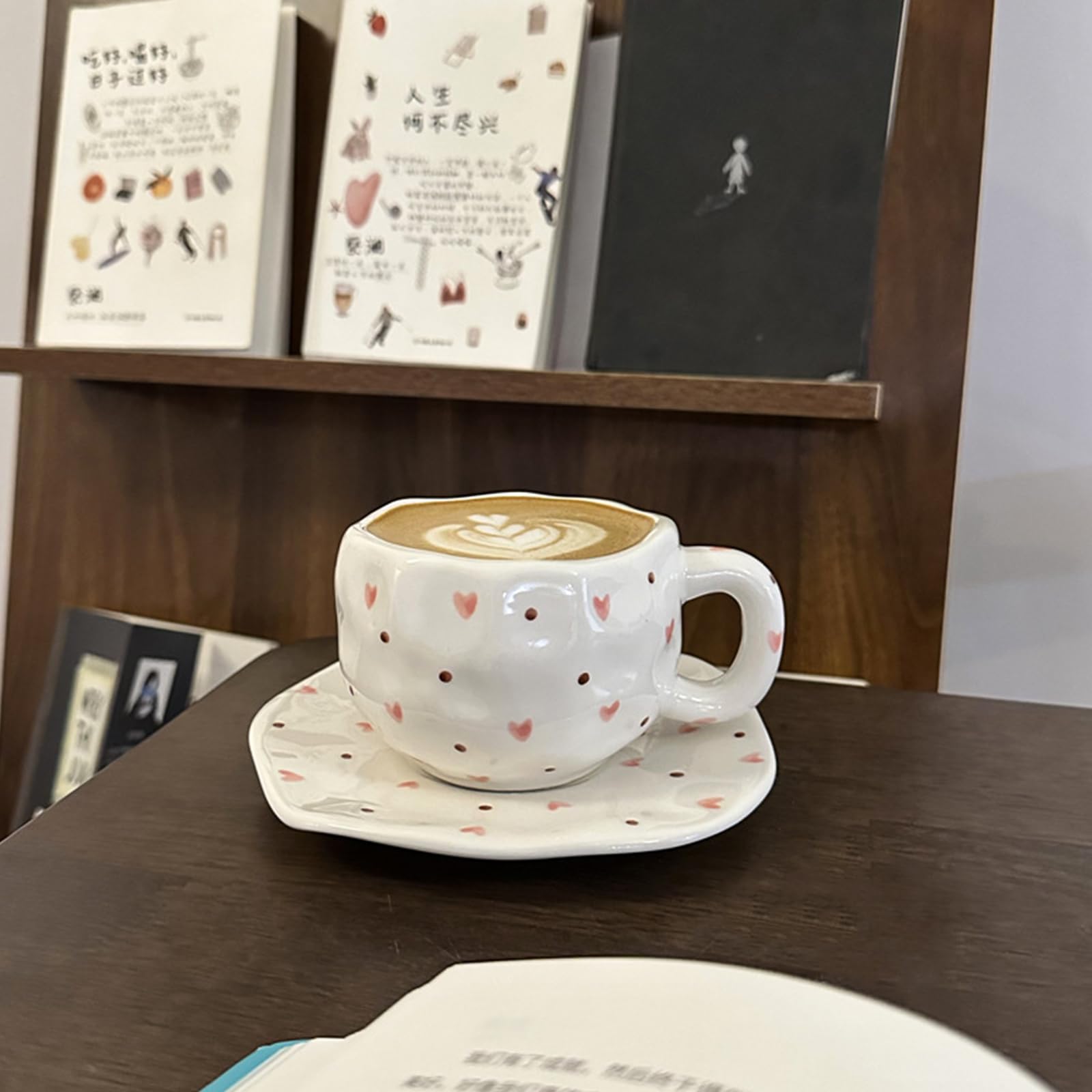 Tasse à café en céramique 300 ml isolante pour latte et thé chaud