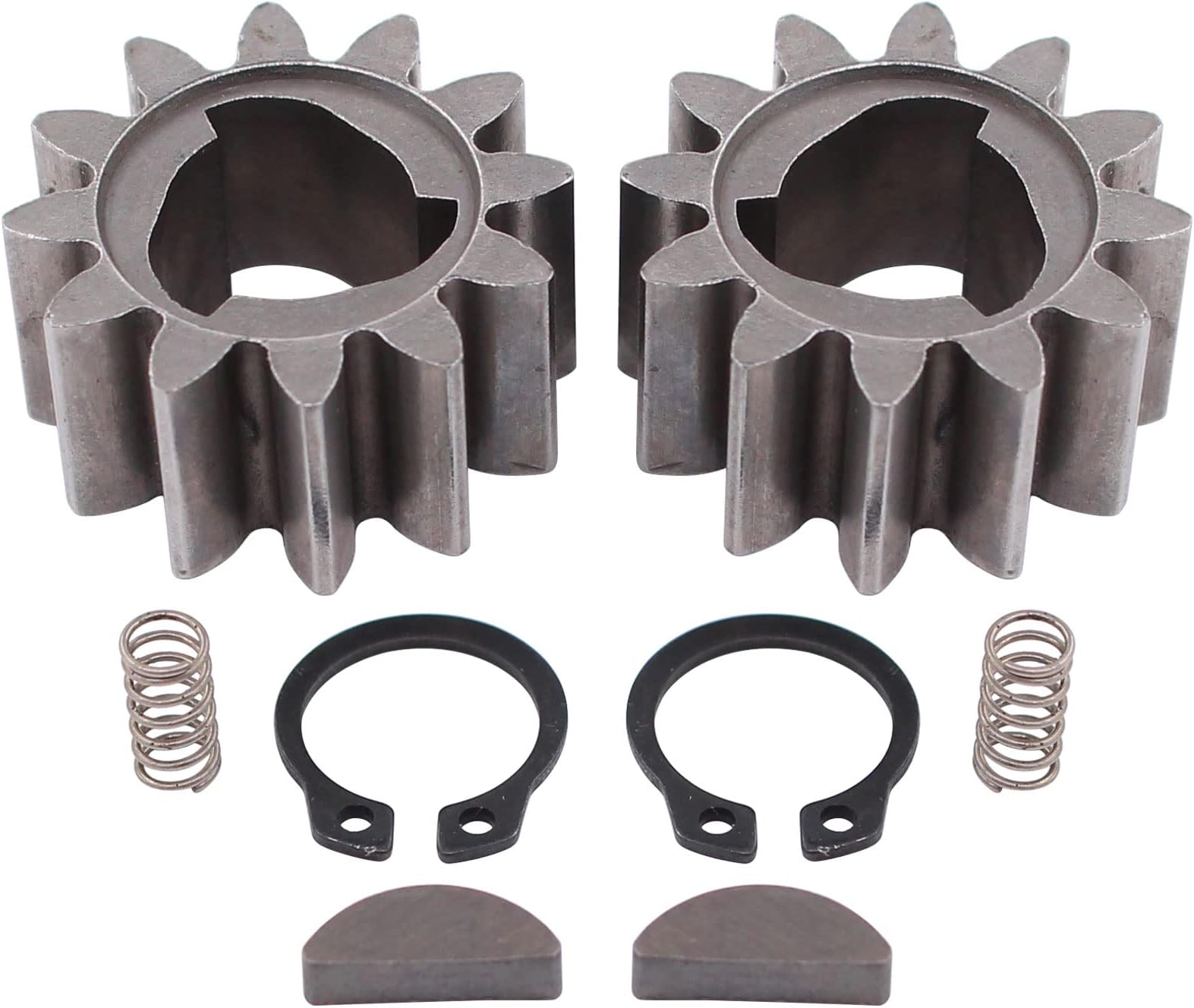 ApplianPar 12 Teeth Drive Gear Kit for Honda HRR216 HRS216 Lawn Mower 12T Pinion Gear 42661-VE2-800 42672-VE2-800 Keys Springs Clips