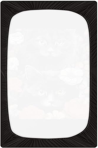 Miniatura 3 de Fitted Crib Sheets Cats Flowers Baby Crib Sheets for Boy & Girl Toddler Mattress Sheets 21216488