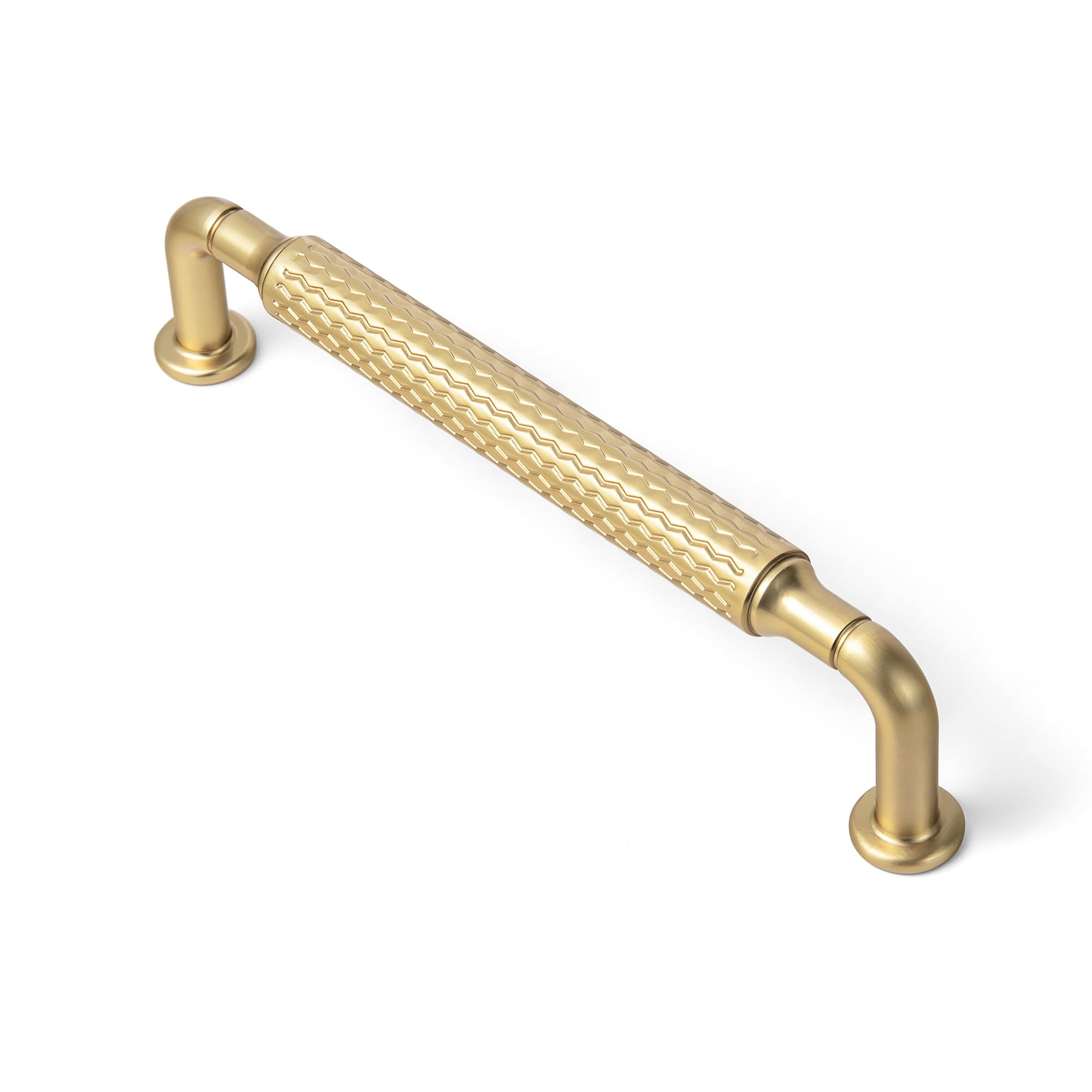 Goo-Ki Champagne Bronze Cabinet Pulls, Solid Zinc Alloy Kitchen Drawer Handles, Modern Tapered Style Cabinet Hardware, 7.6 Inch (192mm) Hole Center, 6 Pack