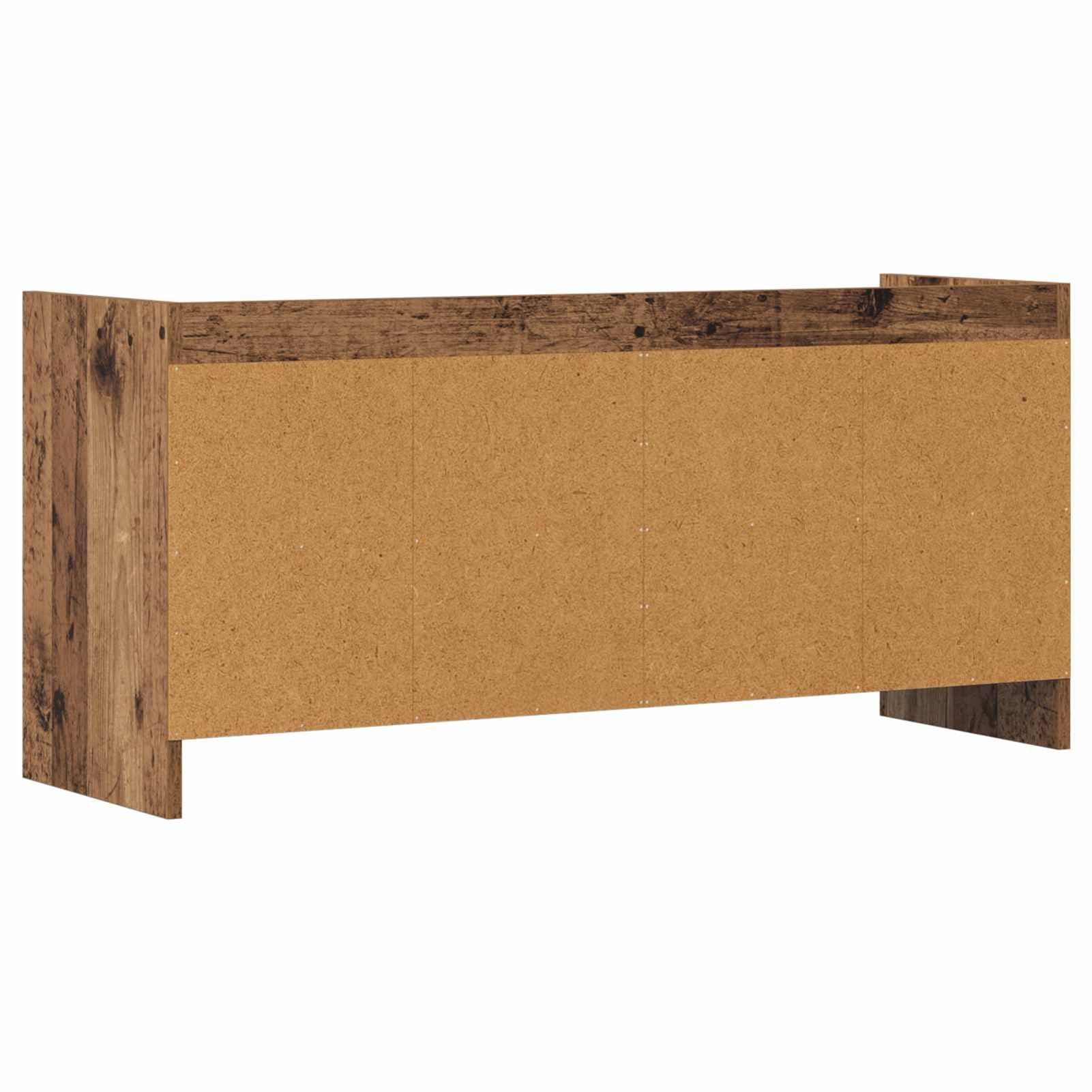 Gecheer TV-Schränk 100 x 33 x 47 cm Altholz Holzwerkstoff, Moderne TV Lowboard Fernsehschrank für Home-Cinema Gamerzimmer Wohnungen Büro8011161