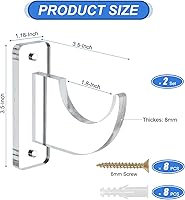 Vista 2 de UXCELL Estante de exhibición de sable de luz acrílico, soporte de espada montado en la pared para sable de luz, transparente