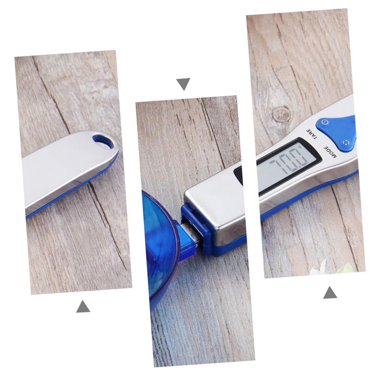 Cabilock 2St küchenmaschiene kochgeschirr Batteriebetrieb messwerkzeug digitale Löffelwaage für Lebensmittelzutaten Löffel mit Haushaltswaage Löffel mit LCD- ABS-Kunststoff Blue