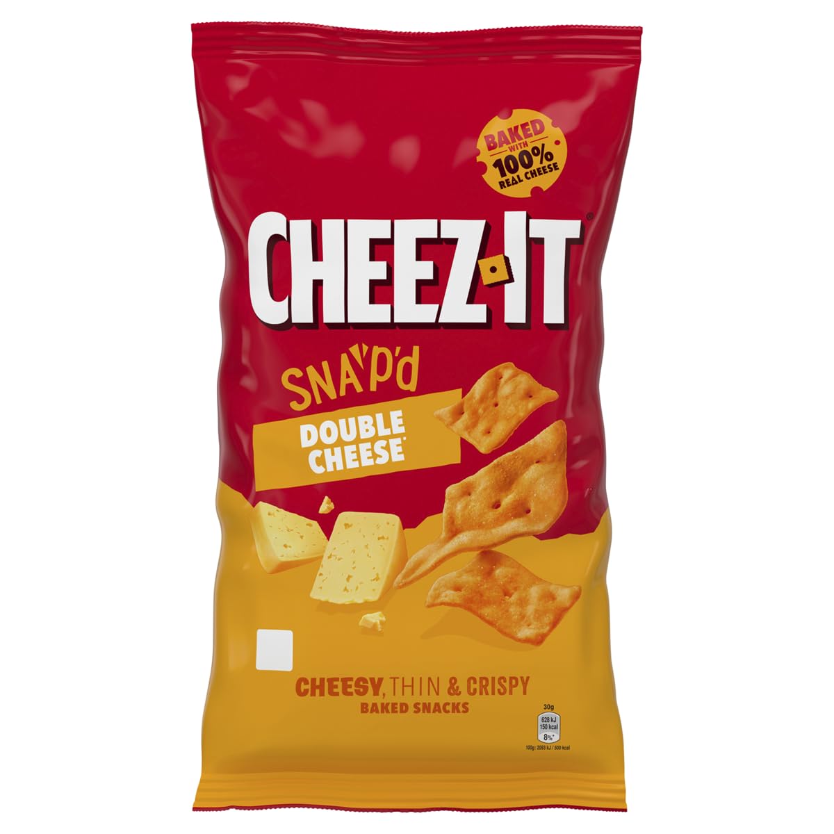 Cheeze-It Snap'd Double Cheese Baked Snacks, 150g