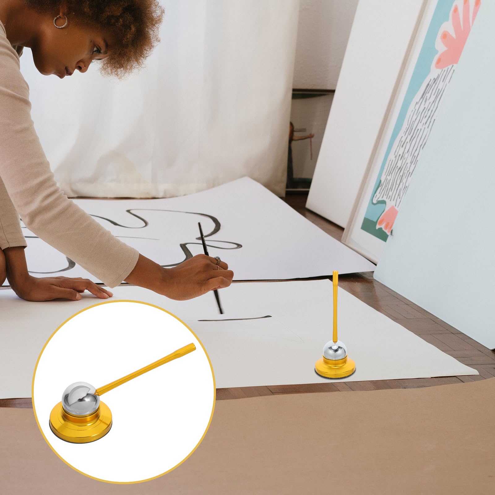 Stabilizzatore Supporto Stabile Modellismo per e Rotazione 360° Manuale in Inossidabile Giallo Hobby e Postazioni da Lavoro Versatili