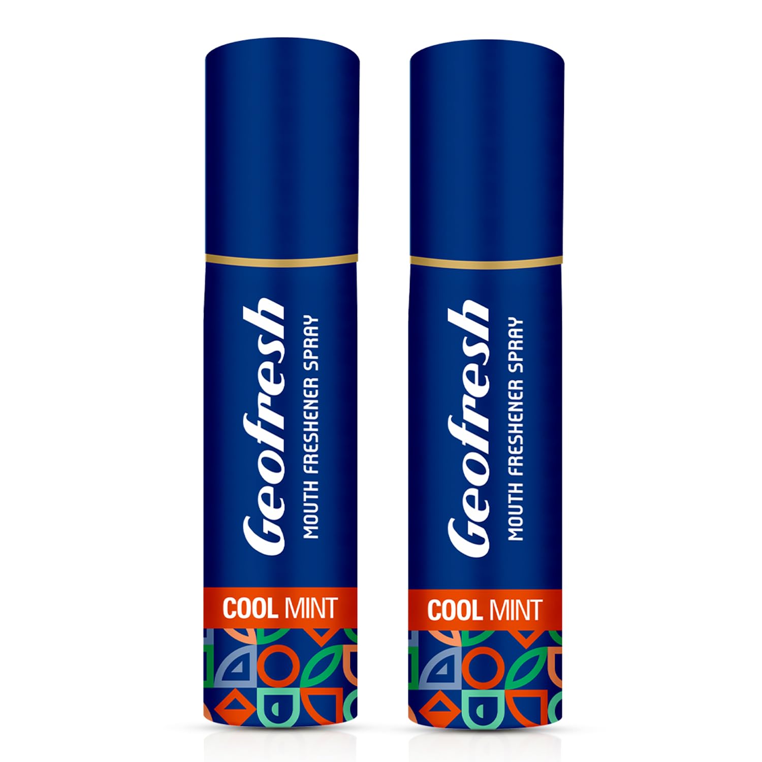 Geofresh Cool Mint Mouth Freshener | Eliminated Bad Breath in Seconds | Power of 150+ Sprays in a Bottle | Fights Odour & Supports Oral Hygiene | Alcohol-Free | Pocket Friendly with Invigorating Freshness Pack of 2 (15g each)