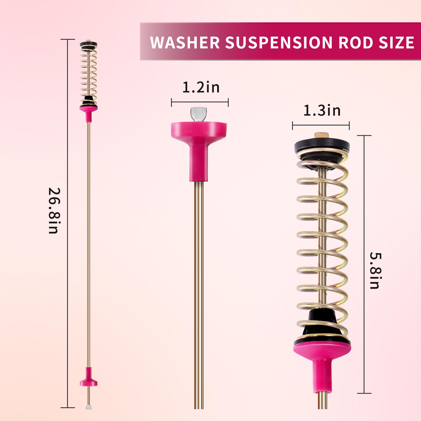 JUBAOPEN Upgrade DC9716350U Washer Suspension Rods Kit for Samsung