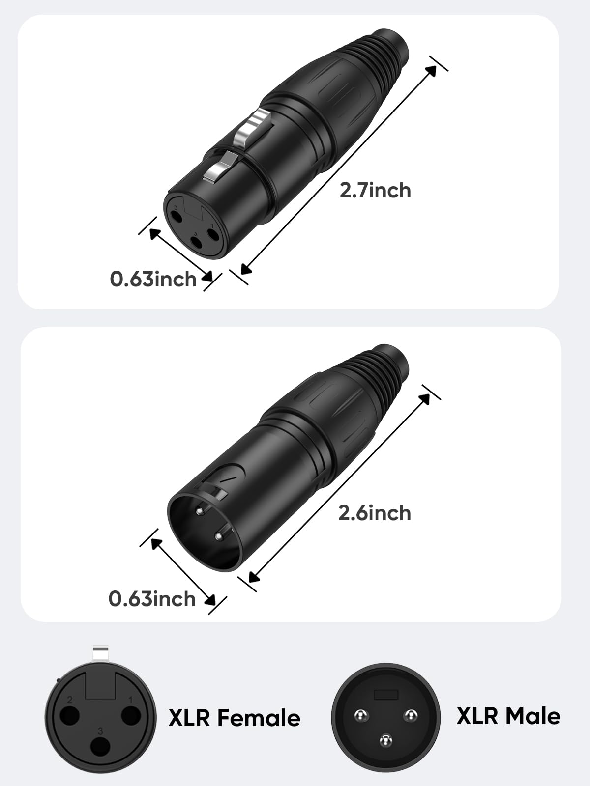 XLRコネクタ，CableCreation [5本入れ] XLR 3Pin(ピン)オス/メス オーディオマイク マイクロフォンコネクタ ブラック 2zzhgl6 Amazon.co.jp: XLRコネクタ，CableCreation [5本入れ] XLR 3Pin