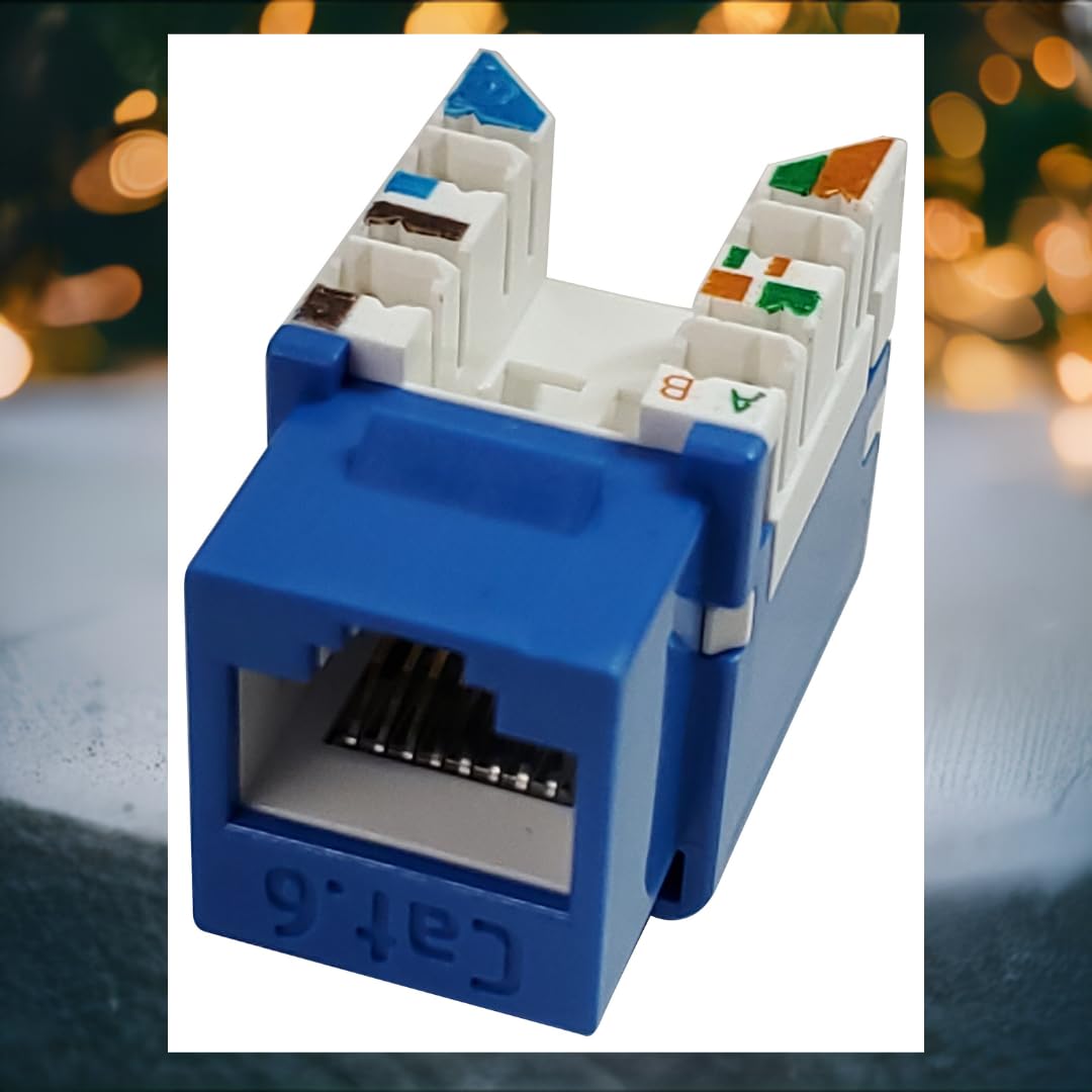 3013A-8-C6-BL- Category 6 Jack Blue (10p/Bag)