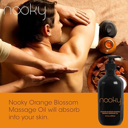 Miniatura 4 de Aceite de masaje flor de naranja de Nooky Con Jojoba y aceites esenciales. Para un masaje sensual, 16 oz
